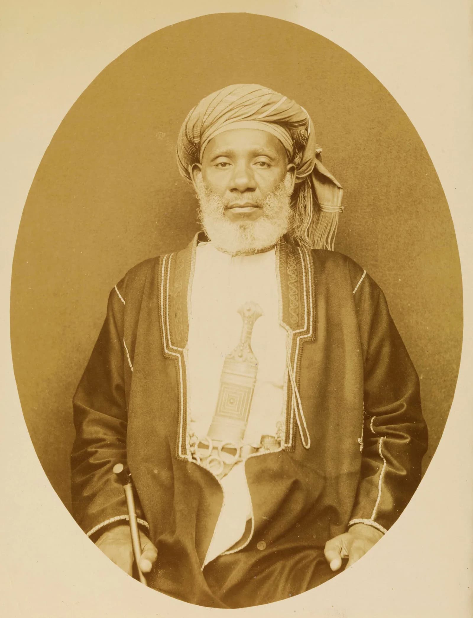 Studio portrait of Tippu Tip (Hamad bin Muhammad el-Murjebi), Zanzibari trader, around 1890
